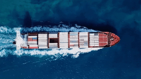 Cargo Ship Top Down